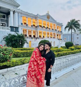 Noorin Shereef Instagram - Bismillah.. anyday, everyday .. forever ♥️🤗 Exciting news on the way. 🤲🏻 Taj Falaknuma Palace, Hyderabad
