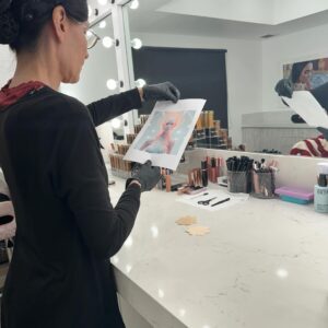 Norvina Instagram - Ai created my Halloween look. I love Midjourney and I wanted to see what look it would come up with for me. It’s felt perfectly complicated and I instantly loved it. 

Thanks for putting this together with me @nellyrecchia and @yvonneboyiazis for bald cap and 3D printing 😘

I went to Cinema Makeup School where she teaches and was scanned to create the exact pieces with their 3D printer. 

You’ll see a photo of the actual chest piece being molded by the printer. It’s so freaky and awesome.

The only thing we left out are the details in the Ai beings face, didn’t really make sense for me so I left that out. Had a great time bringing to life Ai generated art
