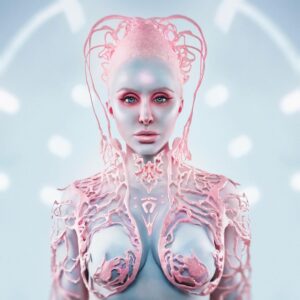 Norvina Instagram - Ai created my Halloween look. I love Midjourney and I wanted to see what look it would come up with for me. It’s felt perfectly complicated and I instantly loved it. 

Thanks for putting this together with me @nellyrecchia and @yvonneboyiazis for bald cap and 3D printing 😘

I went to Cinema Makeup School where she teaches and was scanned to create the exact pieces with their 3D printer. 

You’ll see a photo of the actual chest piece being molded by the printer. It’s so freaky and awesome.

The only thing we left out are the details in the Ai beings face, didn’t really make sense for me so I left that out. Had a great time bringing to life Ai generated art