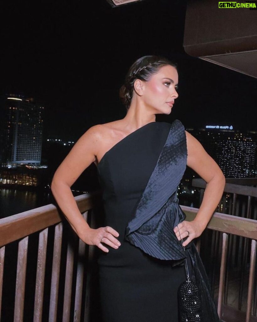 Nour Instagram - City Lights, Beautiful Cairo Styled by: @yasmineeissa Dress: @sandynourofficial Makeup: @sharifftanyous Hair: @ahmed__mounir Bag: @marzook_official