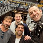 Novak Djokovic Instagram - 🏀🃏🇷🇸 Great to see @nba superstars and friends last night @lakers @nuggets #nikolajokic @officialvladedivac @sashavujacic @marko_jaric10 @nikoladjuricko @jmglitxh27 #aarongordon @peytonwatson @jelenadjokovicndf Los Angeles, California