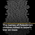 Nur Fazura Instagram – Here is a list of the names we know, from more than 11,500 children killed during #Israel’s war on #Gaza. #Israel_Gaza_War #Repost @aljazeeraenglish 

#AlFatihah #IsraelGenocide #Palestine #RestInPower #Babies 🧸 #Angels🕊️#WeShallNotForget 💐🇵🇸