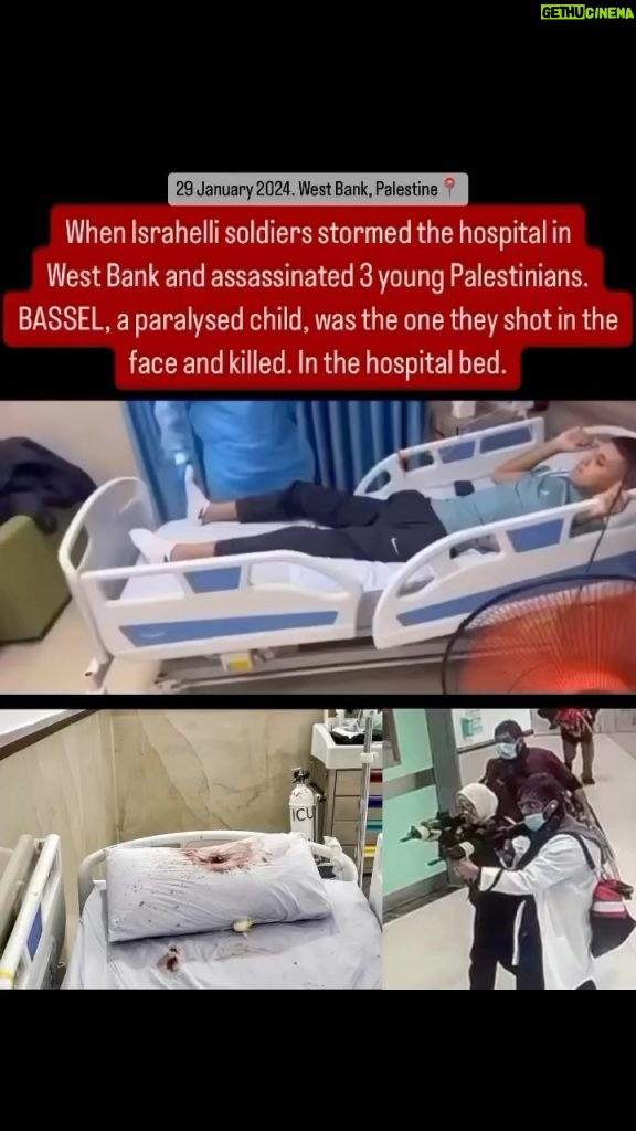 Nur Fazura Instagram - When Israhelli soldiers stormed the hospital in West Bank, disguised as doctors, and assassinated 3 young Palestinians. BASSEL, a paralysed child, was the one they shot in the face and killed in his hospital bed. Video is taken one day before the assassination. #Repost from @waqartahirdar Videocred: @wissamgaza #oslo#norge#norway#london#kairo#beirut#islam abad#karachi