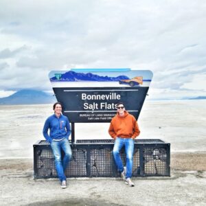 Oliver Phelps Instagram - What a beautiful place 😍 its hard to do the landscape  justice in a photo, but wow! Perfect way to start our stay in Utah. Looking forward to a fun weekend now at @fanxsaltlake 
#bonnevillesaltflats #utah