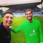 Oliver Phelps Instagram - Such great evening having a game at the home of @avfcofficial with the guys from @lukeroper Alfie Enoch and I had a post match debrief 🤪. Good seeing @nathandawe between the sticks too! Of all the things I've been fortunate to do in my life, this evening is right up there. 🤗 just goes to show, good times are ALWAYS ahead. Villa Park, England