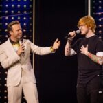 Olly Murs Instagram - Was loving the old whistle this week! Proper rascal number in the old white! Loved it! Another weekend of awesome transformations on Starstruck, the Ed Sheeran’s were crazy! Congrats to my man @cbmusic20 on reaching the final! Unreal mate!! . . Suit @lardiniofficial Shirt @alexandermcqueen Shoes @georgecleverley