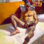 Omar Ayuso Instagram - Randall Lake, The Love Letter, 1994, Oil on Canvas, 40.6 x 30.5 cm.