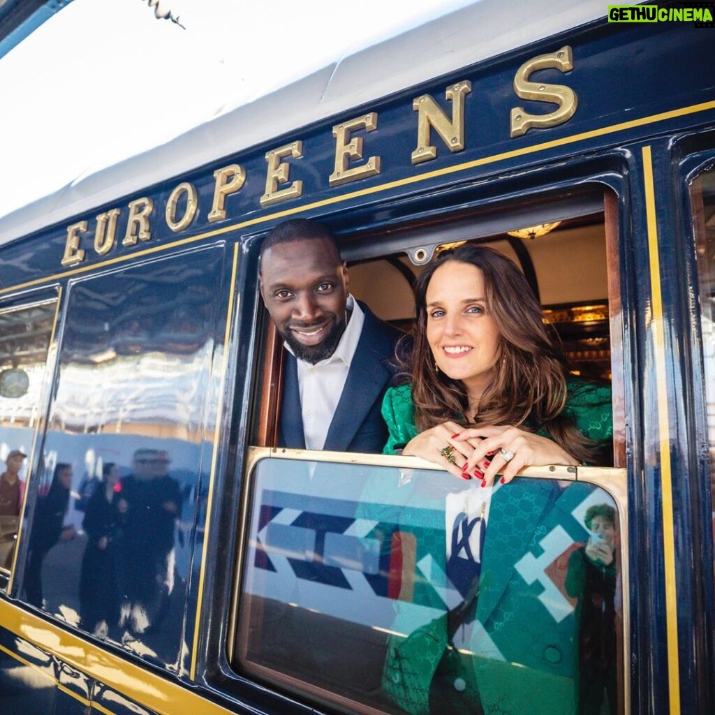 Omar Sy Instagram - Riding with the fam on @vsoetrain celebrating @jeanimbert first meal on it & @mynameishelenesy birthday ! Venice Simplon-Orient-Express