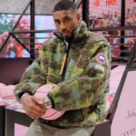 Ovie Soko Instagram - We all shot hoops, we ate food, we smiled, and we laughed. All for the new @canadagoose & @nba collection with @kidsuper. Check out the Spring collab in stores now #PlayInTheOpen 🖤AD