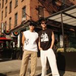 Pakorn Thanasrivanitchai Instagram - Remember, you can be WHATEVER you want! And no one is gonna change a thing about it ❤️‍🔥🌈 Hold hands with the one you love, and regret nothing!!! #happypride #pride2022 . Cr. @nuttjirat @natkanok New York, New York