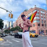 Pakorn Thanasrivanitchai Instagram - Remember, you can be WHATEVER you want! And no one is gonna change a thing about it ❤️‍🔥🌈 Hold hands with the one you love, and regret nothing!!! #happypride #pride2022 . Cr. @nuttjirat @natkanok New York, New York