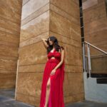 Palak Sindhwani Instagram - Never been a fan of low angle shots until now..🤭❤️✨ Styled by: @cosmo_bydivya Outfit by: @belavous makeup : @makeupby.kareena Hair:@poonam.savla80 Shot by : @drsarthakkadelphotography