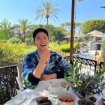 Park Bo-gum Instagram - SUNRISE TO SUNSET #CELINEHOMME #CELINEBYHEDISLIMANE Grand-Hôtel du Cap-Ferrat, A Four Seasons Hotel