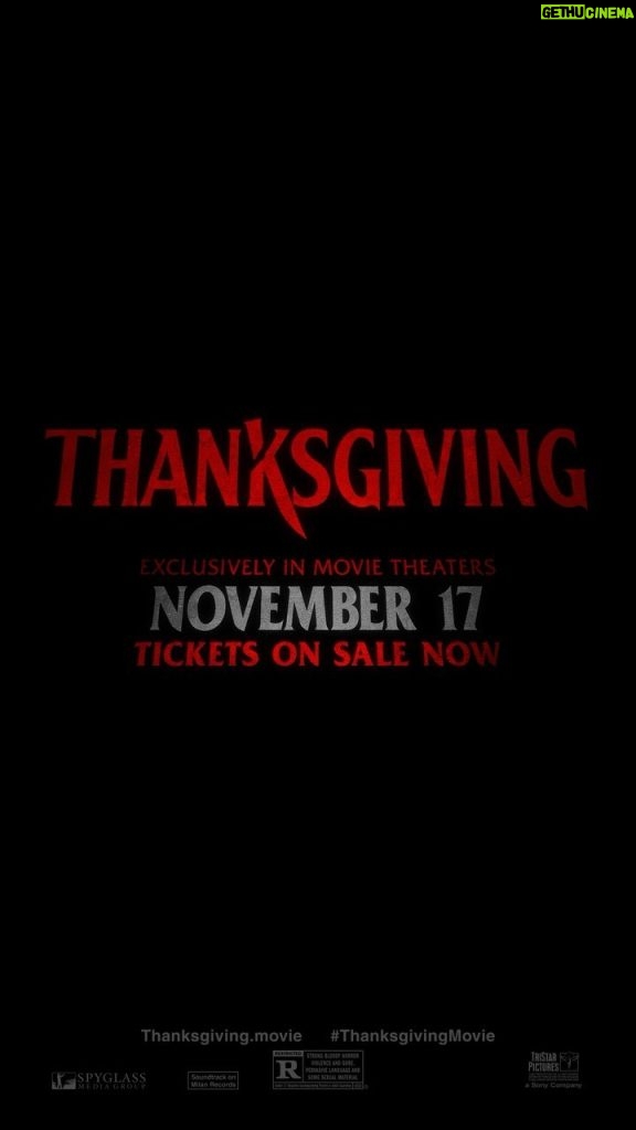 Patrick Dempsey Instagram - Can’t wait for you to see #ThanksgivingMovie - only in movie theaters November 17. Get your tickets and reserve your seat at the table! @thanksgivingmovie