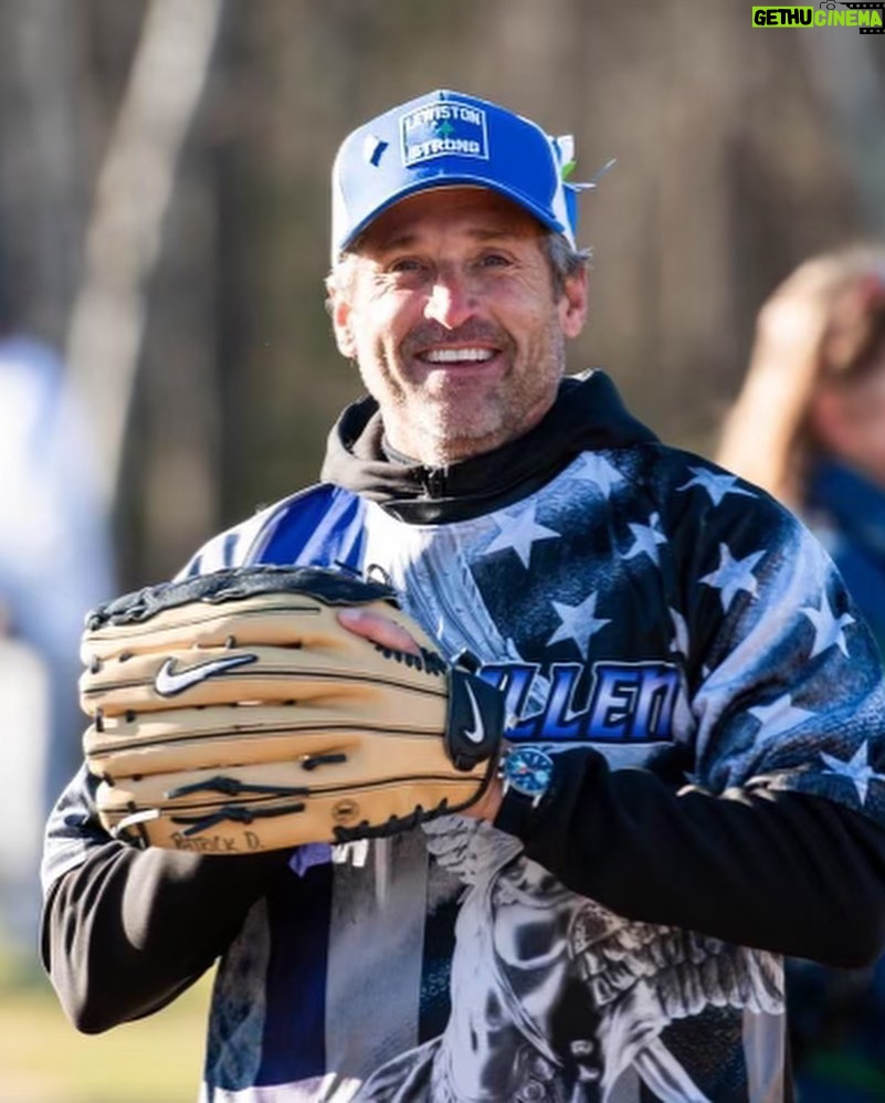 Patrick Dempsey Instagram - I was so grateful to be included in the @lewistonstrongsoftball The pride I feel for this community is unmatched. Local businesses, victims families and community members all came together for one cause, to heal and support all of those affected. While some of us were playing softball, others were working tirelessly to set up the Peak Center, opening today, to make this the fastest set up of a victim services center in history. The road to healing is long, but there's great comfort in knowing we are not alone on this journey. If any town can find light in a time of darkness, it's Lewiston. @communityconceptsmaine @dempsey_center @lewistonstrongsoftball