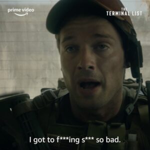 Patrick Schwarzenegger Instagram - Anyone binge Terminal List over the weekend ??? 🇺🇸 

#1 show on Amazon baby!! I’m clenching! I’m clenching !

Congrats @prattprattpratt @jackcarrusa