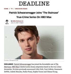 Patrick Schwarzenegger Instagram - PUMPED TO BRING THIS STORY TO LIFE!!

I was OBSESSED with this documentary last year & so excited to be part of the mini series now & bring Todd Peterson to life (2nd photo)

If you haven’t seen It- go watch It. It’s a wild murder investigation thriller that blew my mind. 

Can’t wait to work with such an amazing cast & crew. I think you guys will be blown away with our amazing creator Maggie Cohn, and director, Antonio Campos, vision for this mini series! Feel honored to be apart of It. 💪💪