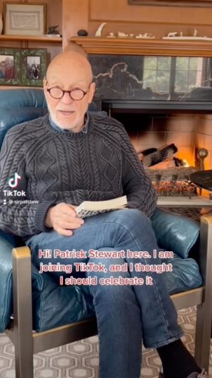 Patrick Stewart Instagram - My first TikTok!? Please enjoy day one of 12 days of mini readings from A Christmas Carol, a novel that’s meant a great deal to me in my life. I’ll be reading on my new TikTok account: SirPatStew. Follow me at the link in bio. Cheers! #PStewTok #AChristmasCarol