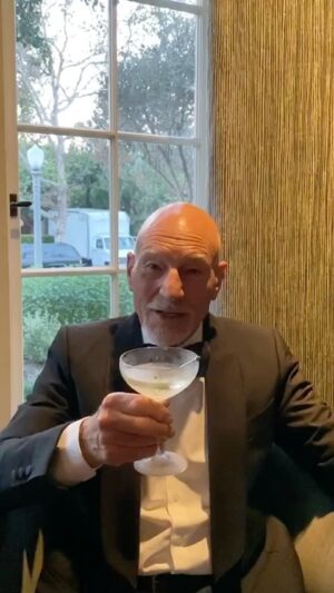 Patrick Stewart Instagram - Here's to everyone who has been so kindly watching and listening to these sonnets. We never expected anything like this and we appreciate it enormously. Thank you! #ASonnetADay