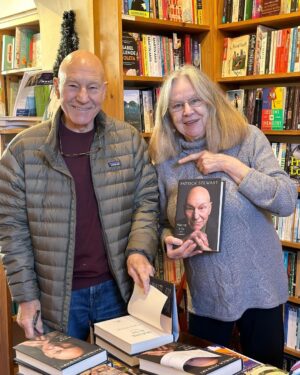 Patrick Stewart Instagram - Saw my memoir in the window of The Woodstock Bookshop in Oxfordshire and thought I’d pop in…