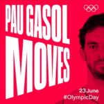 Pau Gasol Instagram - It’s almost time! ⏱️ Join Spanish basketball legend and IOC Athletes’ Commission member @paugasol tomorrow as athletes from around the world inspire their communities to move ⛹🏻 #LetsMove #OlympicDay