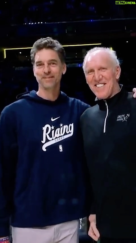 Pau Gasol Instagram - Coach @paugasol 👋🏀🙌 Listen to Pau Gasol mic’d up coaching the Rising Stars #NBAAllStar! ...and Bill Walton trying to get him to play Jaime Jaquez Jr. the whole game 😆