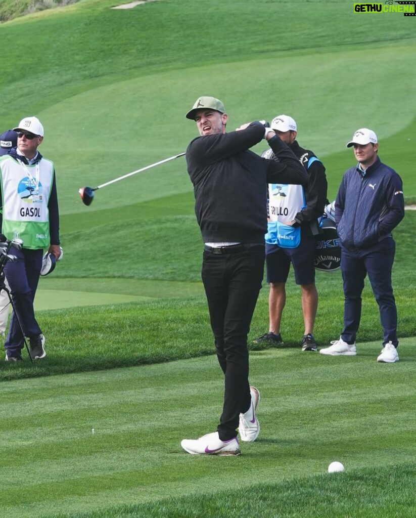 Pau Gasol Instagram - I’m so thankful to have being a part of this year @attproam! Unbelievable moments shared on and off the golf course with my partner @grilloemiliano and my caddie #KevinHanssen! #LoveGolf @pebblebeachresorts ❤️🙌🏼
