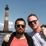 Paul Bettany Instagram - My long suffering writing partner @mrdanabrown and I finally scouting locations for our movie what we wroted out of our own heads.
