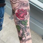 Paul Bettany Instagram - It was amazing to see again this gentleman @paulbettany to bring his old tattoo back to life and add more love on it! 🌹🐝❤️ Thank you so much! #familytattoo #tattoo #love #ink #rose #bees #newyorkcity #fy #fyp #fyp #foryoupage #inked #tat #nyc New York City