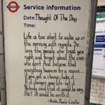 Paulo Coelho Instagram - London Underground