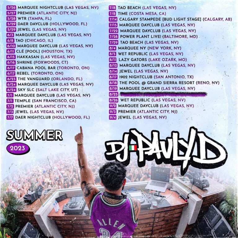 Pauly D. Instagram - I ❤️ Summer!!!! ☀️😎🌊🏖️ Let me know which show you’re coming to this summer and tag who you bringing with you! Lets Goo!!! 🙌🙌 #paulyd #pauly #djpaulyd #pool #summer #party #Tour #poolparty