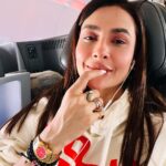 Pavitra Punia Instagram - I met Starbucks in the air ☁️ 🥛 #enroute Companions this time @fendi @hermes @cartier @bulgari @toryburch @mango K see y’all soon 💋 #pavitraapuniya #pavitraa #fashion #style #glam #ａｅｓｔｈｅｔｉｃ #aesthetic ly yours 🫠