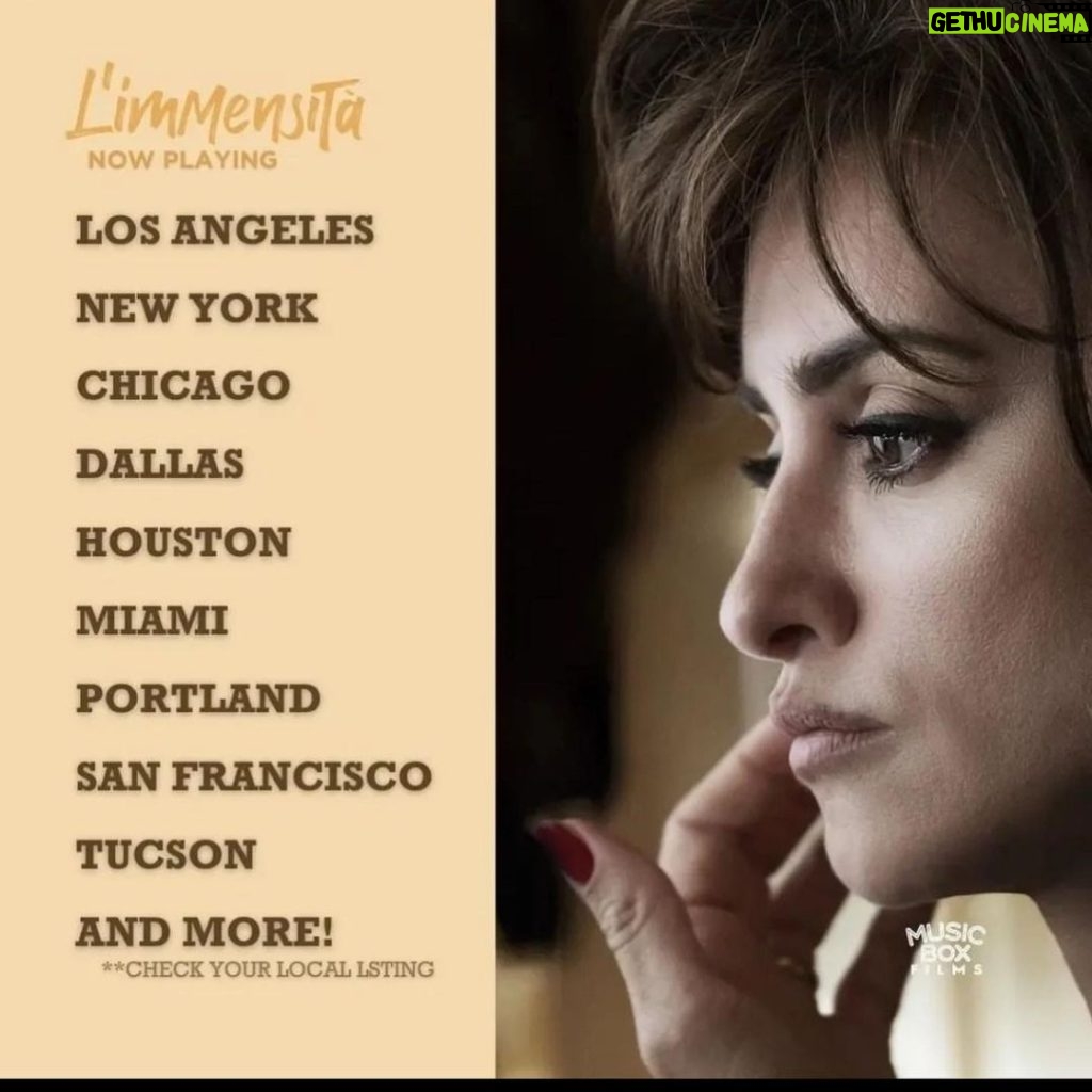 Penélope Cruz Instagram - L’IMMENSITA #nowplaying in theaters. @emanuelecrialese
