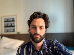 Penn Badgley Instagram - series: before/after : morning prayers in hotel