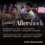 Penn Badgley Instagram - Please take the time to follow @aftershockdoc & get your ticket for the documentary by @tonyalewislee & @pizelt examining one of the most pressing national crises in America & the growing movement that surrounds it: The U.S. maternal-mortality crisis. Premiere’s TONIGHT 1/23 and Tues 1/25 #Blackmaternalhealth #aftershockdoc #Sundance 🌹