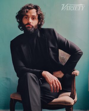 Penn Badgley Instagram - Death does go great with my hair rn @variety cover • photos by @heatherhazzan & interview w/ @kateaurthur • Fashion Director: Alex Badia @thealexbadia // Fashion Market Editor: Emily Mercer @elmercer // Fashion Market Assistant: Ari Stark @jaristark //Grooming: Amy Komorowski/The Wall Group @akgroomer thank you to the whole team 🌞and my team at @theledecompany