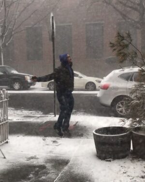 Penn Badgley Instagram - @chewbaccalocks in a polar vortex • Bedstuy, Brooklyn