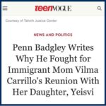 Penn Badgley Instagram - An op-ed for @teenvogue • “Vilma and her daughter are reunited—but my feeling of unease surrounding the circumstances of her detention and separation from her daughter hasn’t changed.” • link in bio • TY @teenvogue for helping @tahirihjustice and me in amping Vilma’s voice!