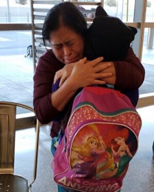 Penn Badgley Instagram - Check out her backpack: “We can do anything.” I am happy, stunned, to report that Vilma has been reunited with her daughter Yeisvi! Thank you to those who cared, who responded, who signed and who wanted to participate in this process. (You can check my previous posts to see what this is all about, as well as the link in my bio for details and a bit of history of this ongoing crisis at our US borders. Also @tahirihjustice is the organization behind all this, not me. Please follow them!)