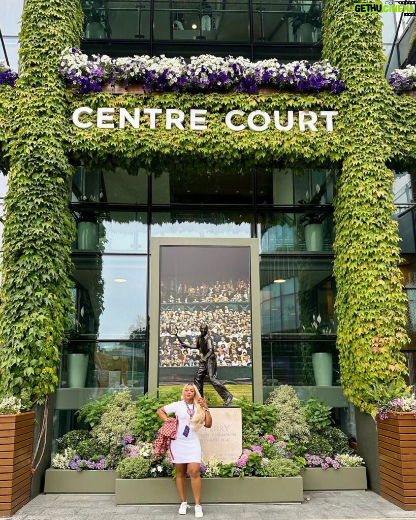 Phaedra Parks Instagram - I don’t play tennis but I’m always #winning @Wimbledonfdn #Wimbledon 🎾 You did that @onlyalessandro 💕 👗/👟: @chanelofficial Wimbledon Centre Court