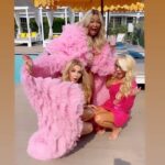 Phaedra Parks Instagram - Pink is my signature color 💕always the flamingo in a flock of pigeons 🦩 #3flamingos #girlfriends Stylist: @fiskanistyle 👗: @theivyshowroom Thank you @People @sullivanmarisa @capri_southampton @adrianeschwartz @highlowhostess for making our #Hamptons #girlstrip #fabulous 😘💕 Hamptons, NY