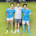 Pharanyu Rojanawuttitham Instagram - ❤️🙏ขอบคุณครับพี่ชายทั้ง2 @tp12toddpiti @somchai_khemglad สนุกมากครับ ผลเสมอ 8-8 เลขสวยครับ🔥🔥🔥❤️❤️❤️❤️❤️#คนหัวใจสิงห์#ฟุตบอล#สิงห์ Thailand