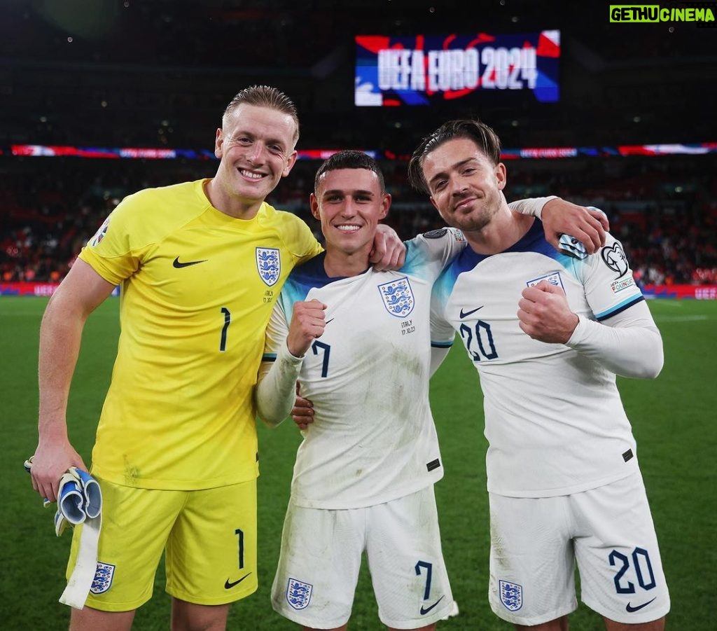 Phil Foden Instagram - Our #EURO2024 place secured 🔒 Proud of this team 🦁 Wembley Stadium