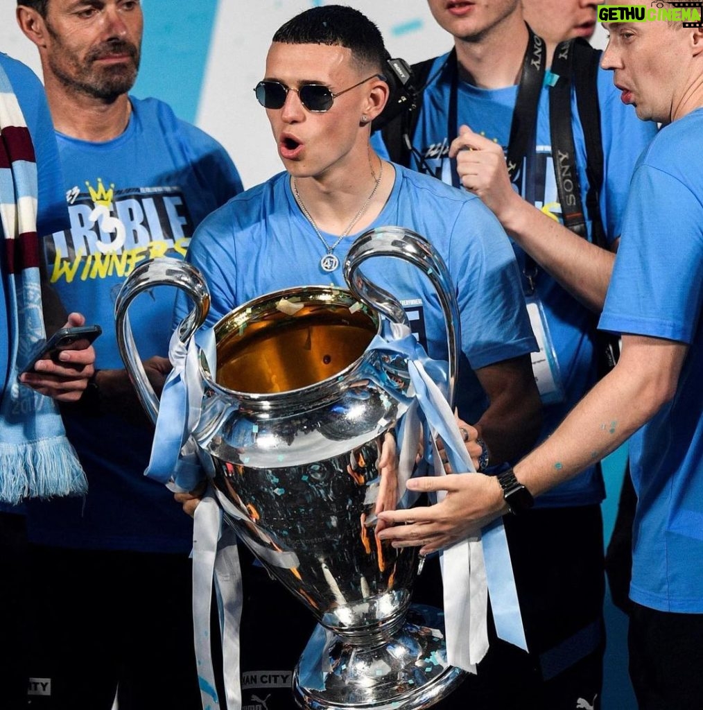 Phil Foden Instagram - About yesterday 🤩🩵 🏆🏆🏆 Manchester, United Kingdom