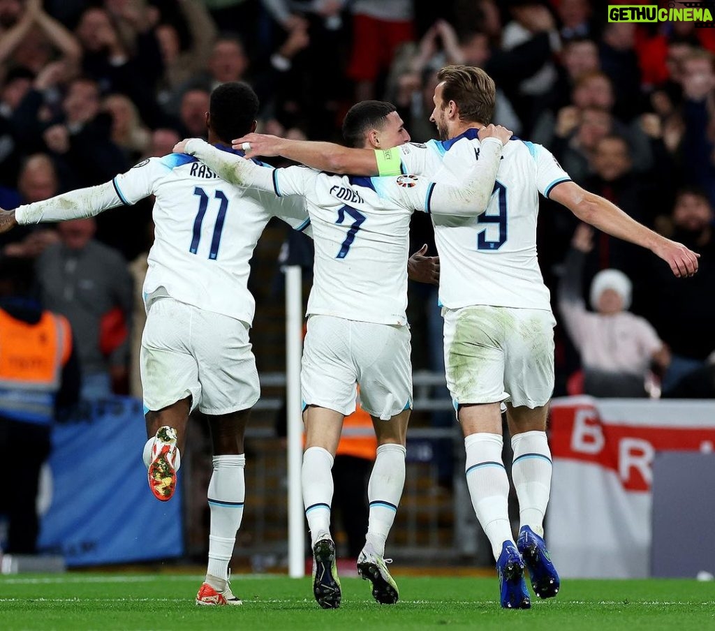 Phil Foden Instagram - Our #EURO2024 place secured 🔒 Proud of this team 🦁 Wembley Stadium