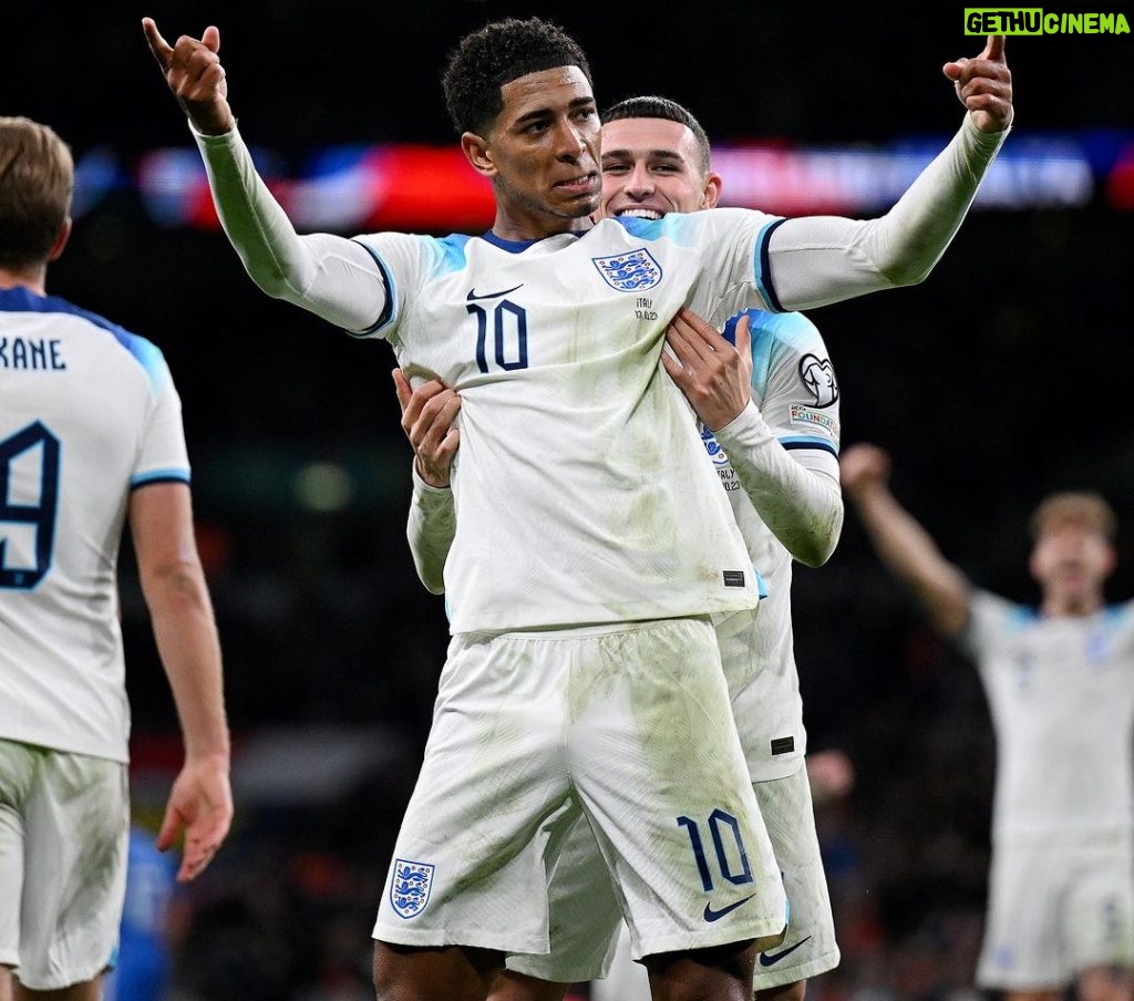 Phil Foden Instagram - Our #EURO2024 place secured 🔒 Proud of this team 🦁 Wembley Stadium