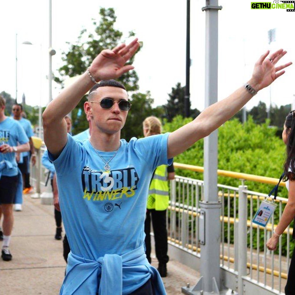 Phil Foden Instagram - About yesterday 🤩🩵 🏆🏆🏆 Manchester, United Kingdom