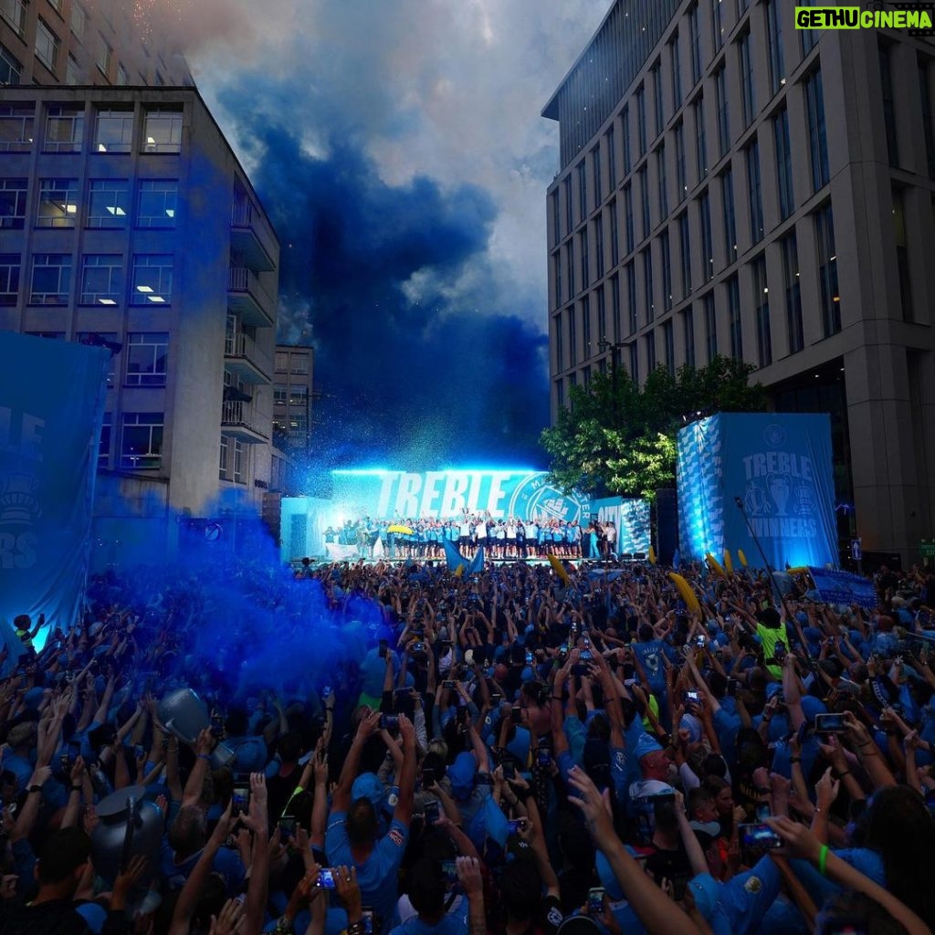 Phil Foden Instagram - About yesterday 🤩🩵 🏆🏆🏆 Manchester, United Kingdom