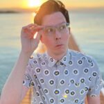 Phil Lester Instagram - Vibing in my new ‘seafoam’ frames before I inevitably drop them in the sea..foam 🌊👓