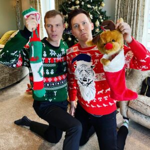 Phil Lester Instagram - HE’S BEEN! We’ve had these stockings since we were kids. looks like rudolph has been through a lot.

Merry Christmas everyone ✨🎄